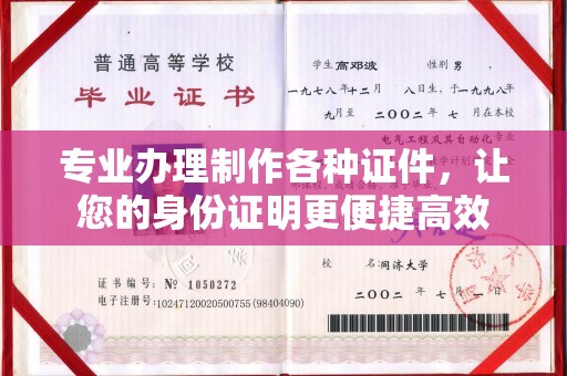 甘谷专业办理制作各种证件，让您的身份证明更便捷高效