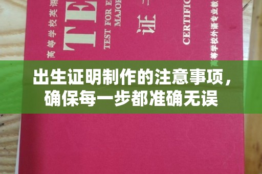 甘谷出生证明制作的注意事项，确保每一步都准确无误