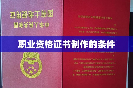 甘谷职业资格证书制作的条件